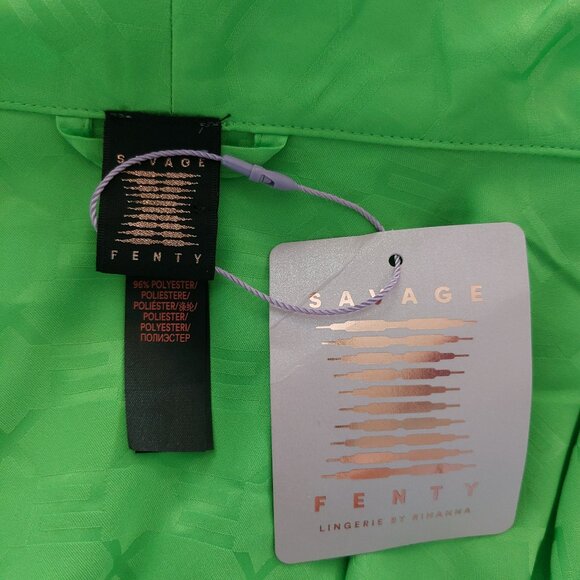 Savage X Fenty Men's Lounge Set Lime Green Smoking Jacket Lounge Pants XL NEW - Picture 11 of 13